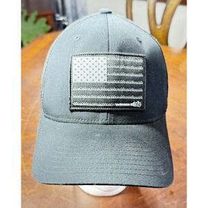 Hooey American Flag Hat Cap Snap Back Black Gray Mesh Trucker Mens USA